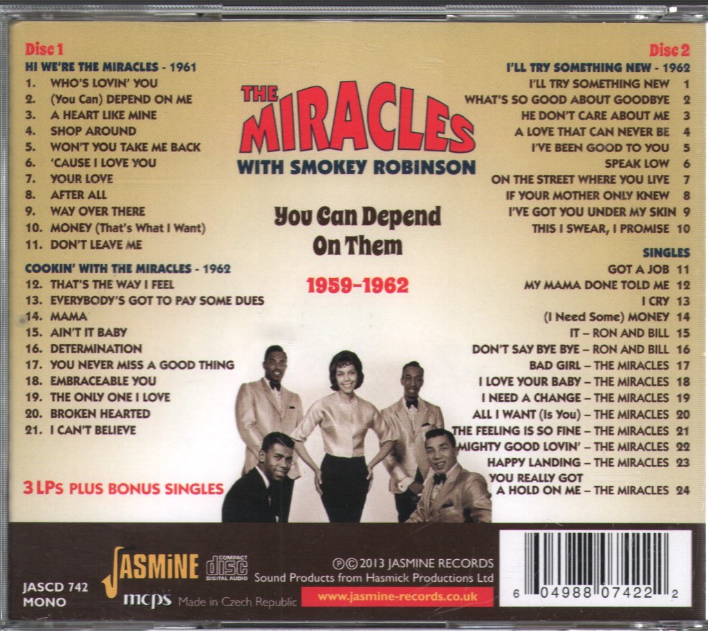 Miracles - You Can Depend On Them 1959-1962 - Double Cd