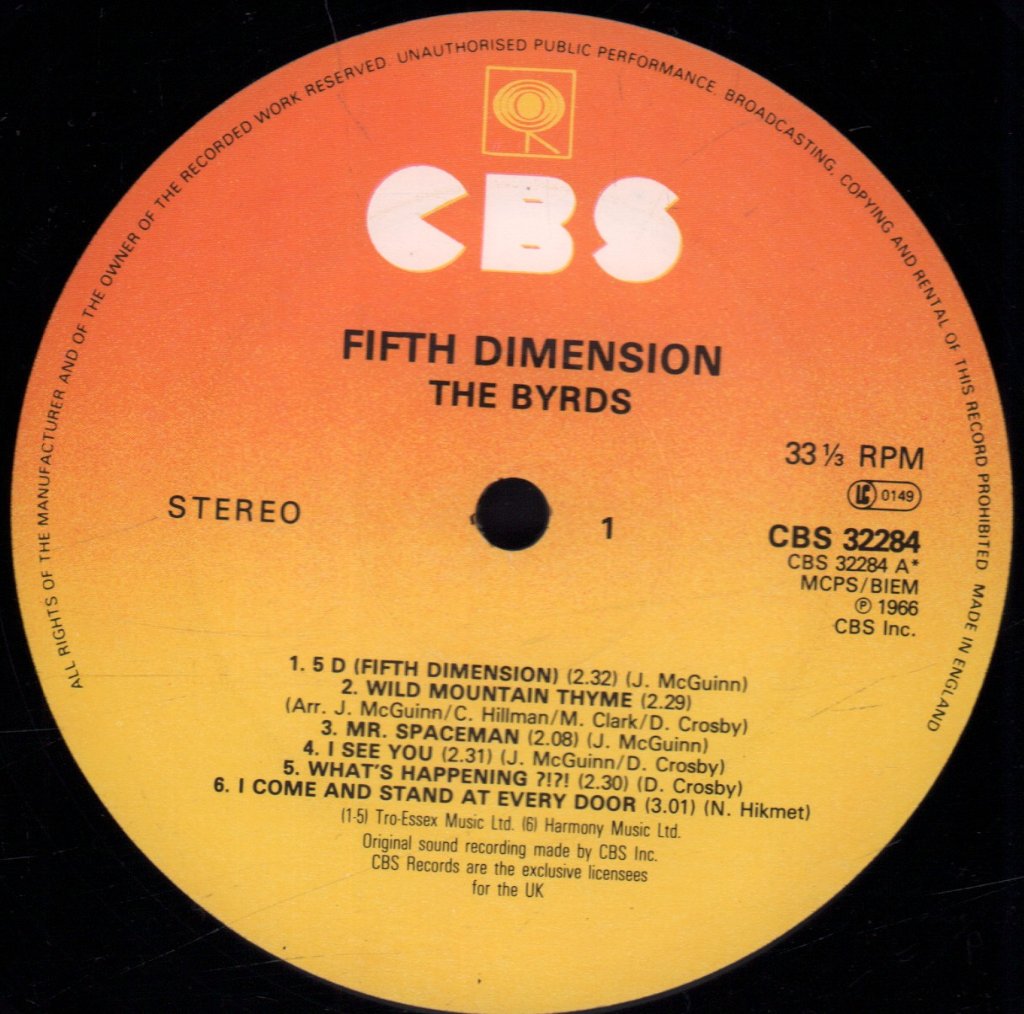 Byrds - Fifth Dimension - Lp