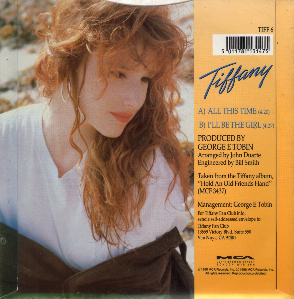 Tiffany (80'S Artist) - All This Time - 7 Inch