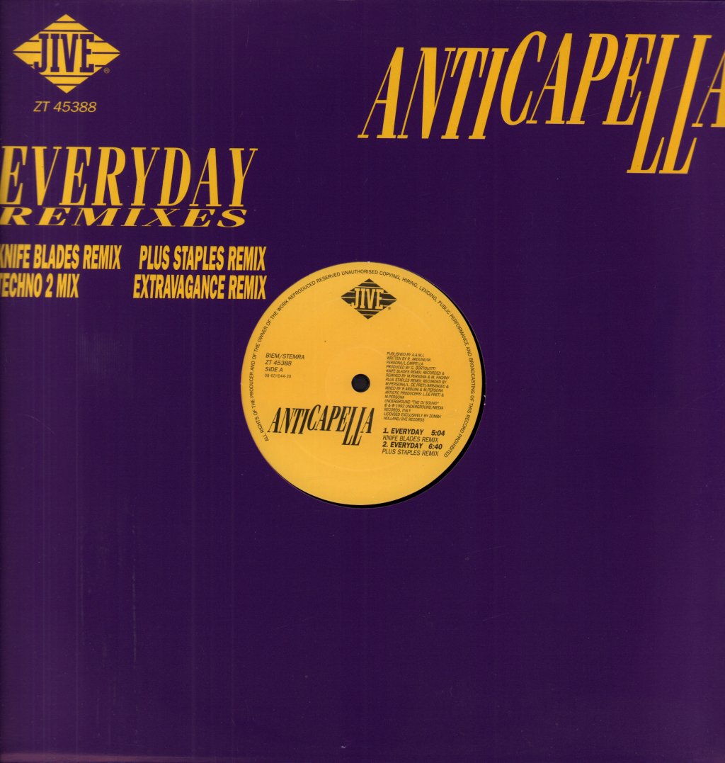 Anticapella - Everyday - 12 Inch