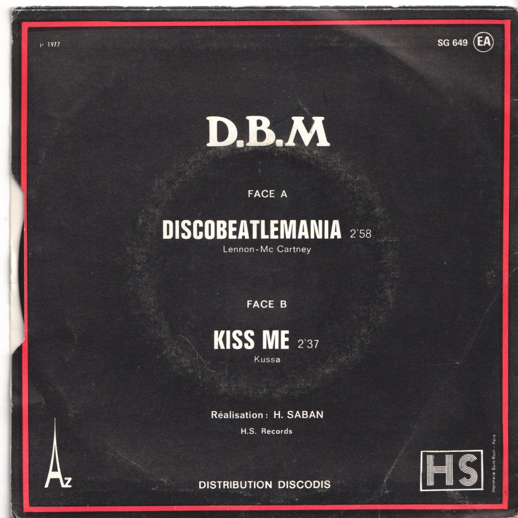 Dbm - Discobeatlemania - 7 Inch