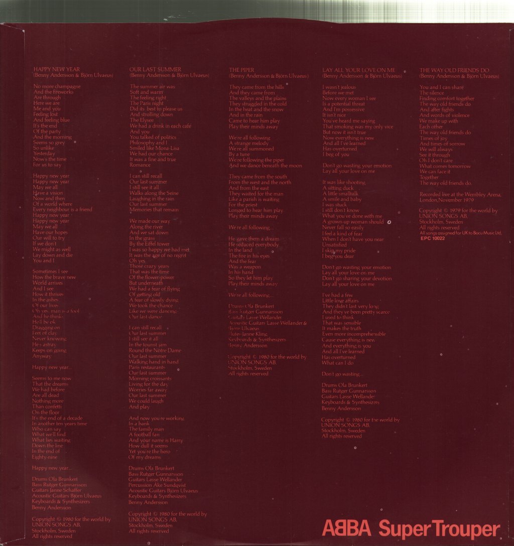 ABBA - Super Trouper - Lp