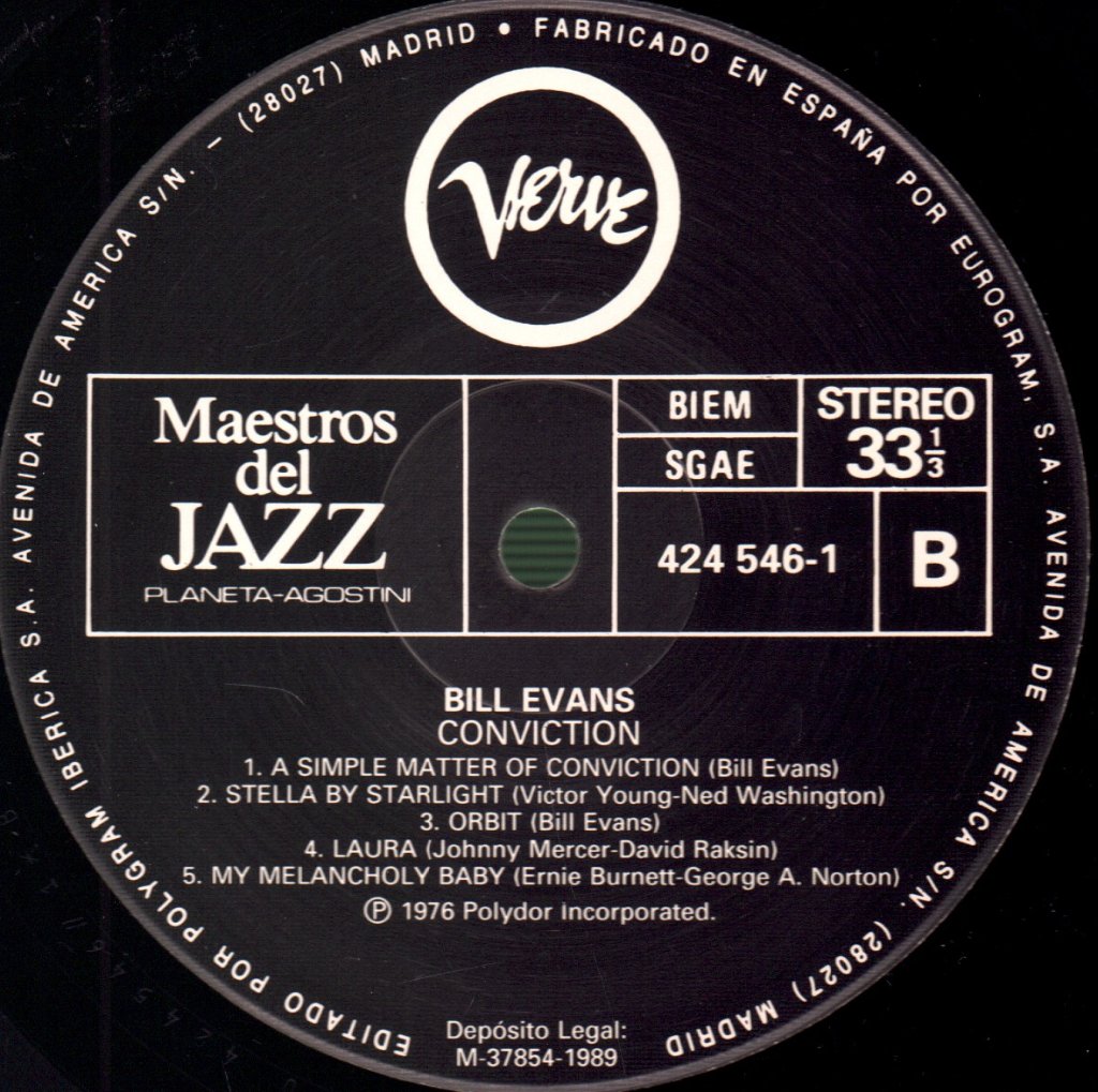 Bill Evans - Conviction - Lp