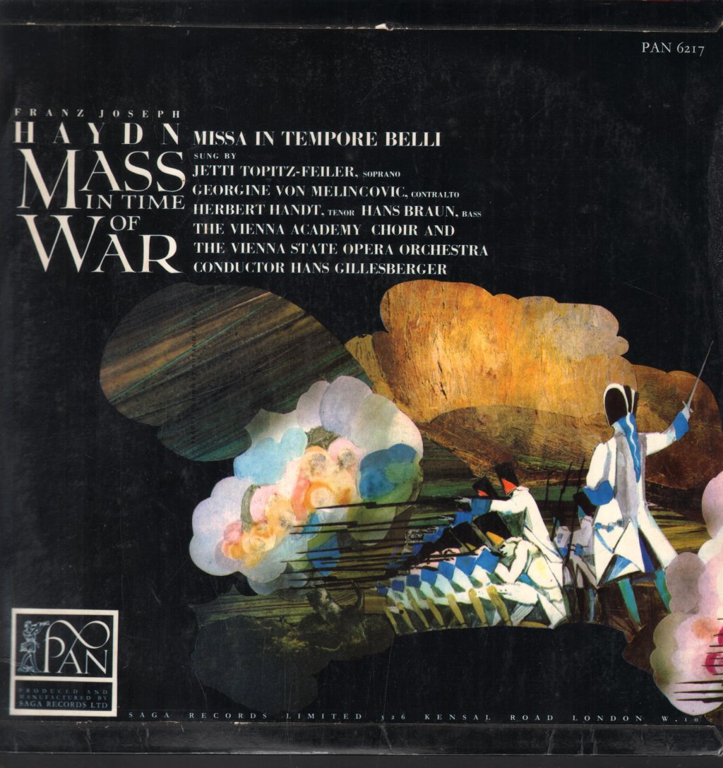 Hans Gillesberger / Vienna Academy Choir / State Opera - Haydn - Mass In Time Of War - Lp