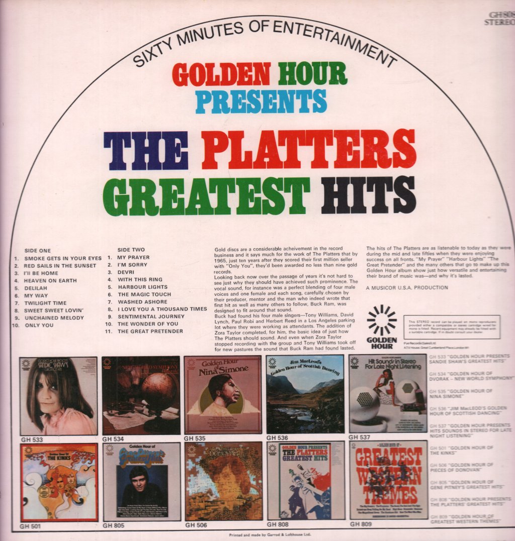 Platters - Golden Hour Presents Greatest Hits - Lp