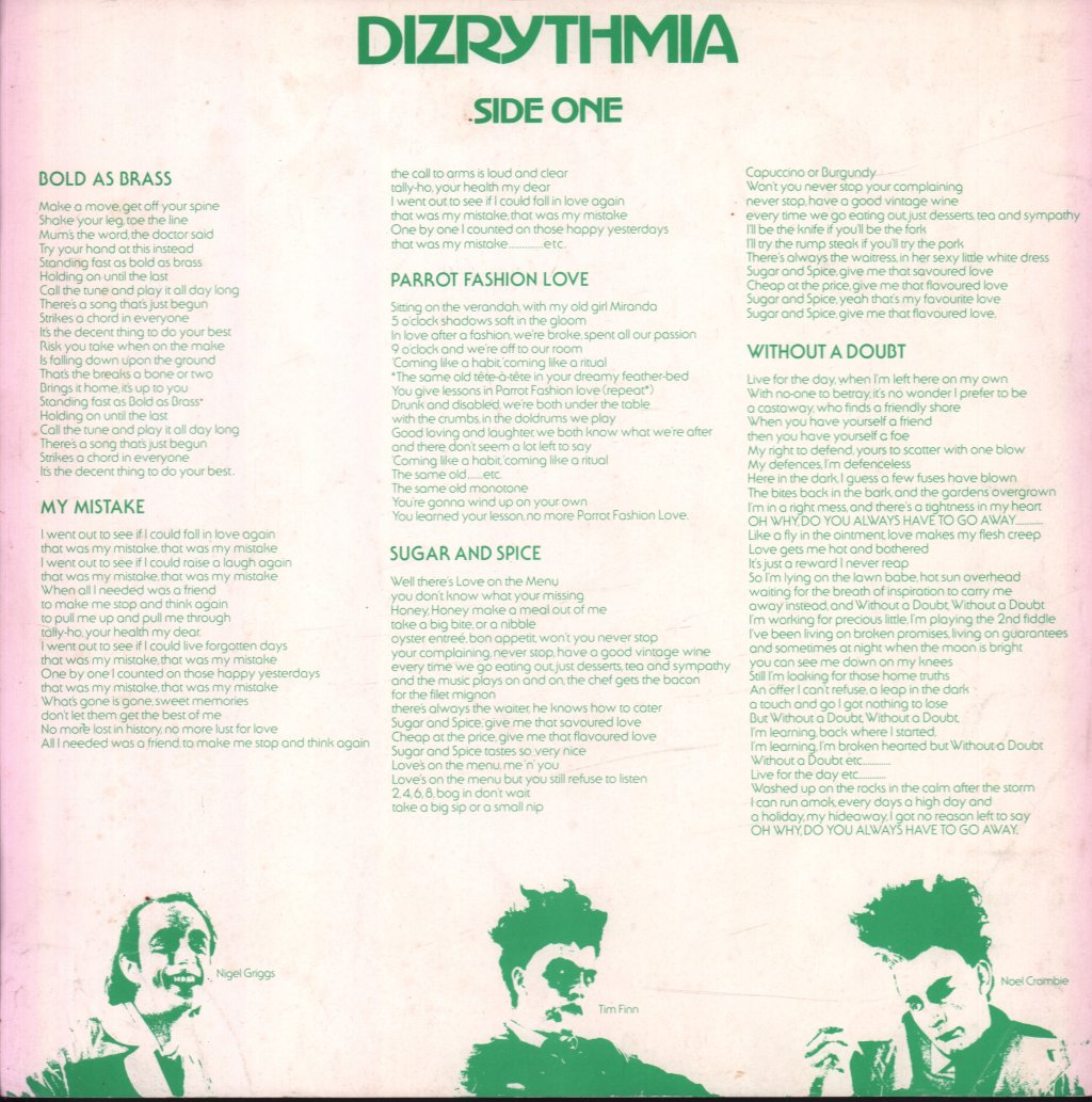 Split Enz - Dizrythmia - Lp