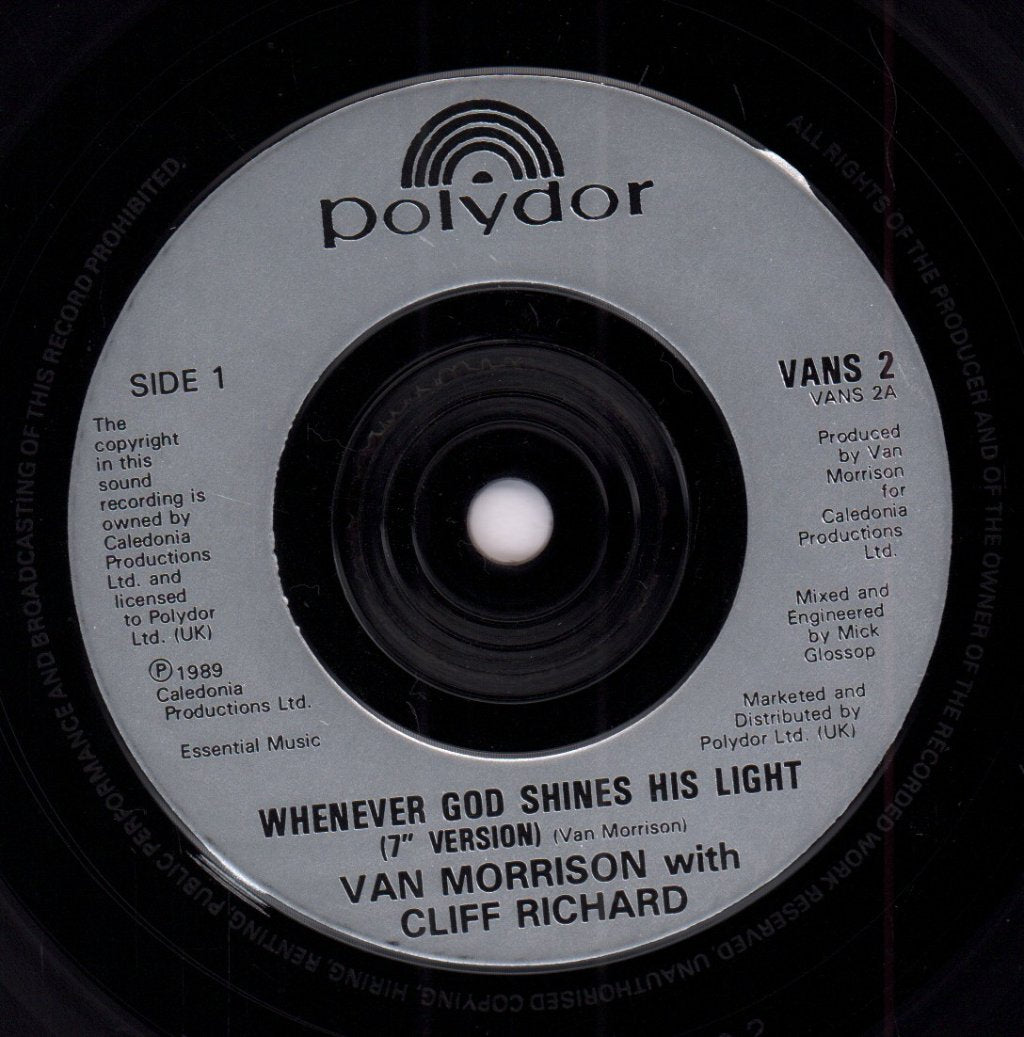 Van Morrison With Cliff Richard - Whenever God Shines His Light - 7 Inch