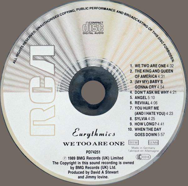 Eurythmics - We Too Are One - Cd