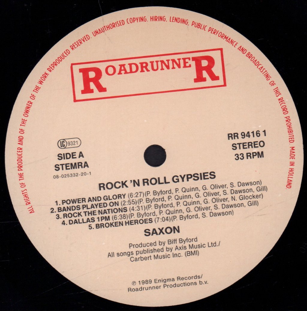 Saxon - Rock N Roll Gypsies - Lp