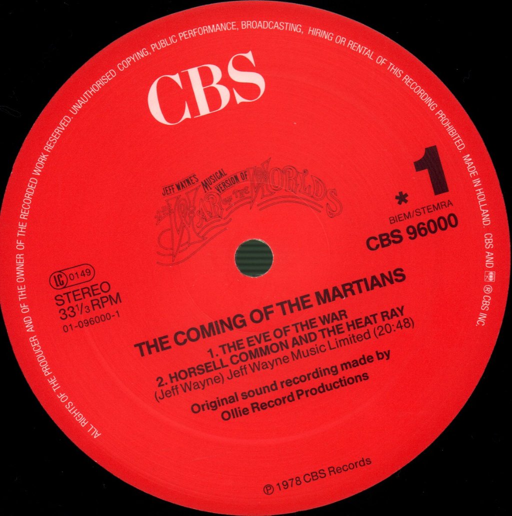 Jeff Wayne - War Of The Worlds - Double Lp