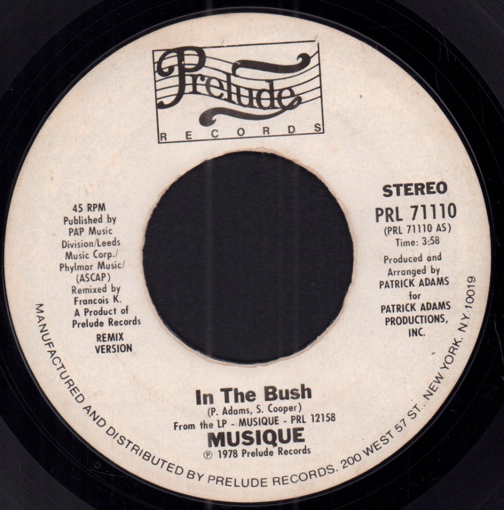 Musique - In The Bush - 7 Inch