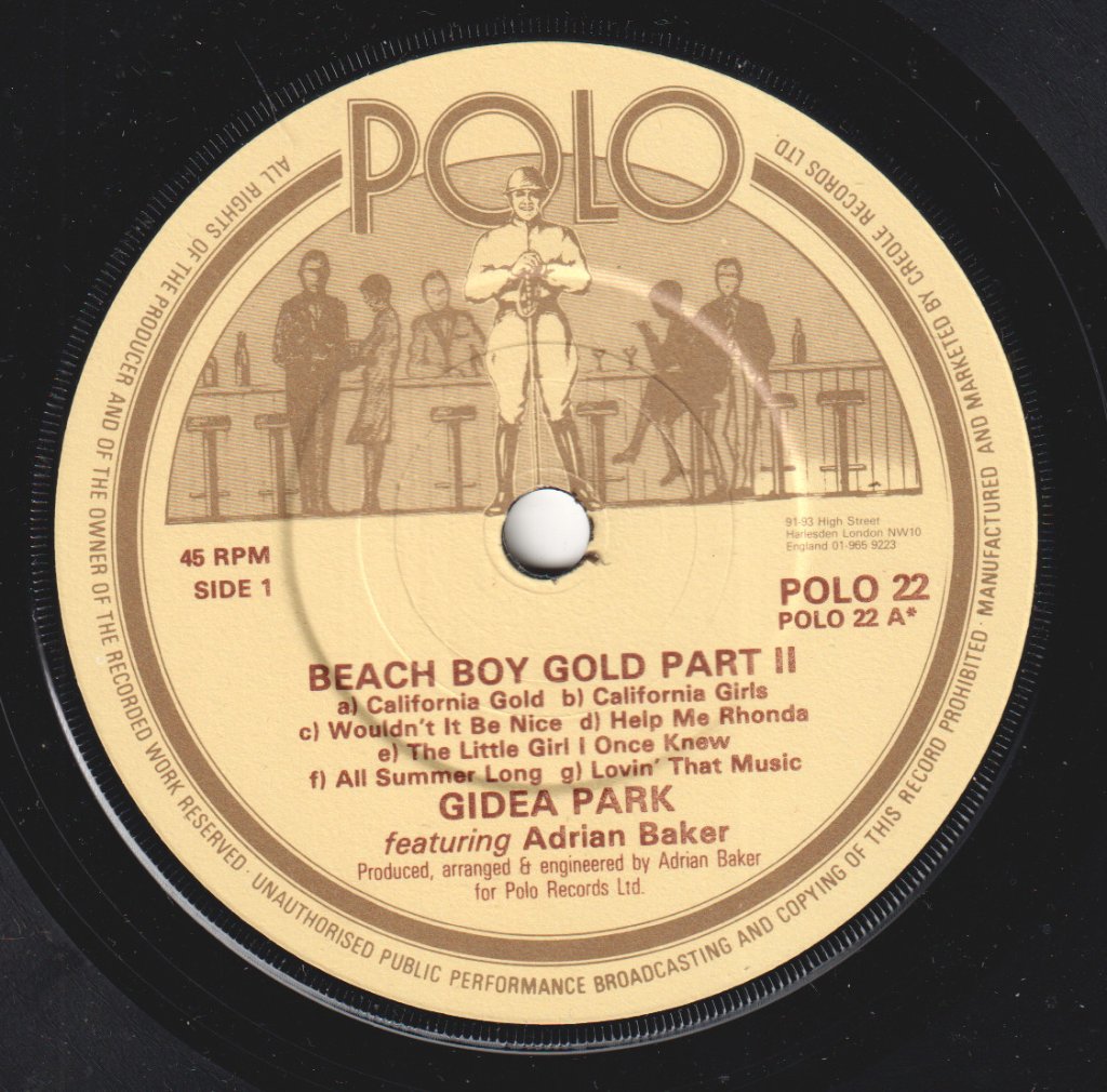 Gidea Park - Beach Boy Gold Part 2 - 7 Inch