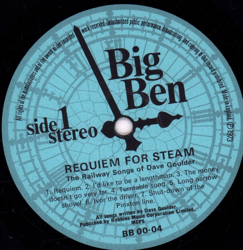 Dave Goulder - Requiem For Steam The Railway Songs Of - Lp