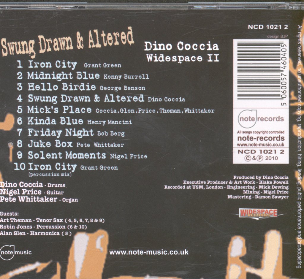 Dino Coccia Widespace II - Swung Drawn & Altered - Cd