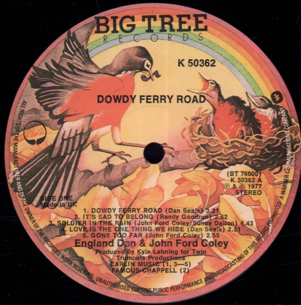 England Dan And John Ford Coley - Dowdy Ferry Road - Lp