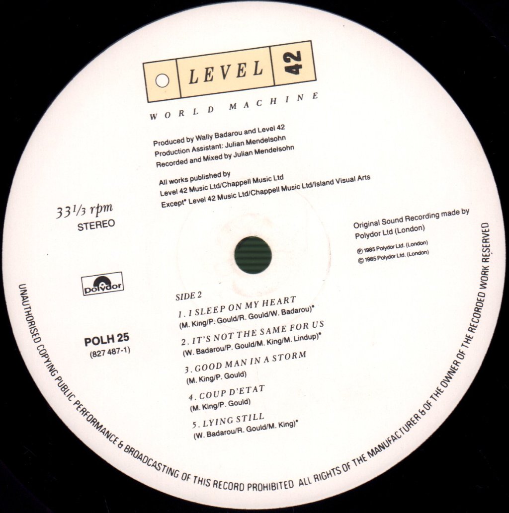 Level 42 - World Machine - Lp