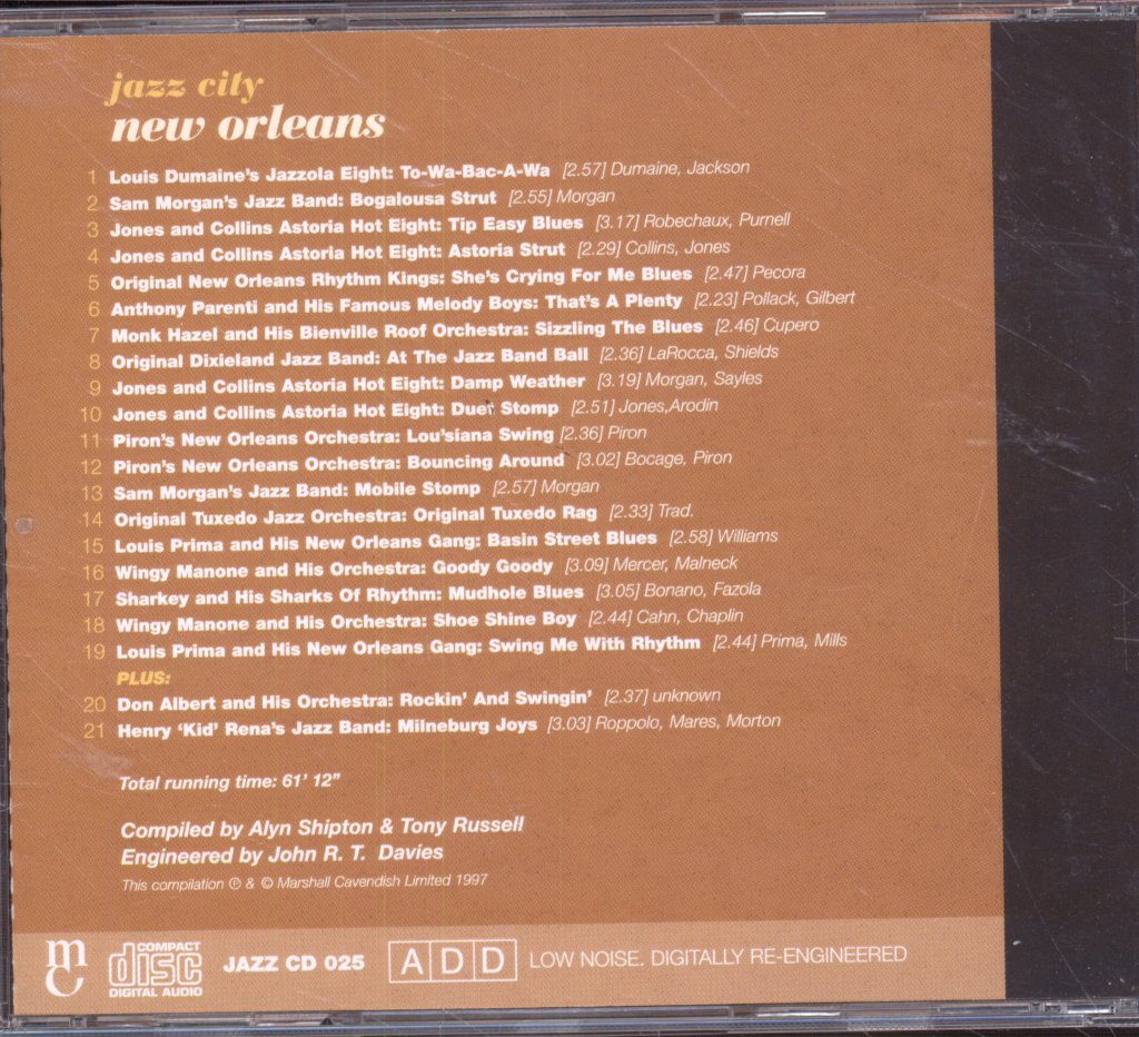 Various Artists - Jazz City - New Orleans - Cd