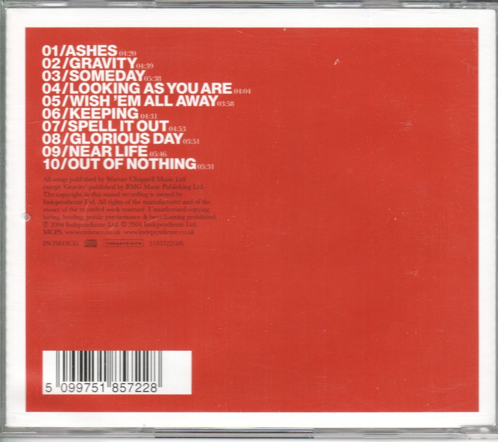 Embrace - Out Of Nothing - Cd