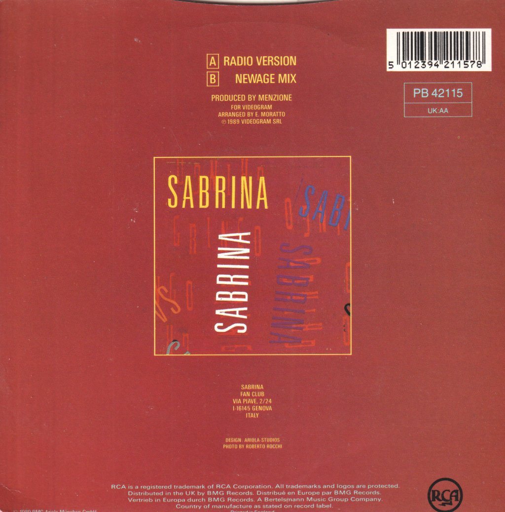 Sabrina - Gringo - 7 Inch