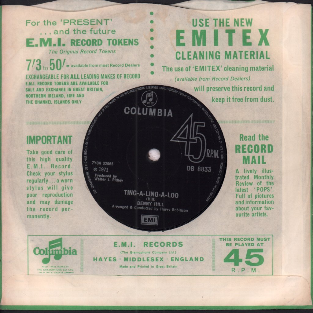 Benny Hill - Ernie - 7 Inch