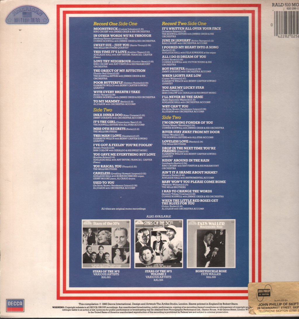 Various Artists - Stars Of America - Double Lp