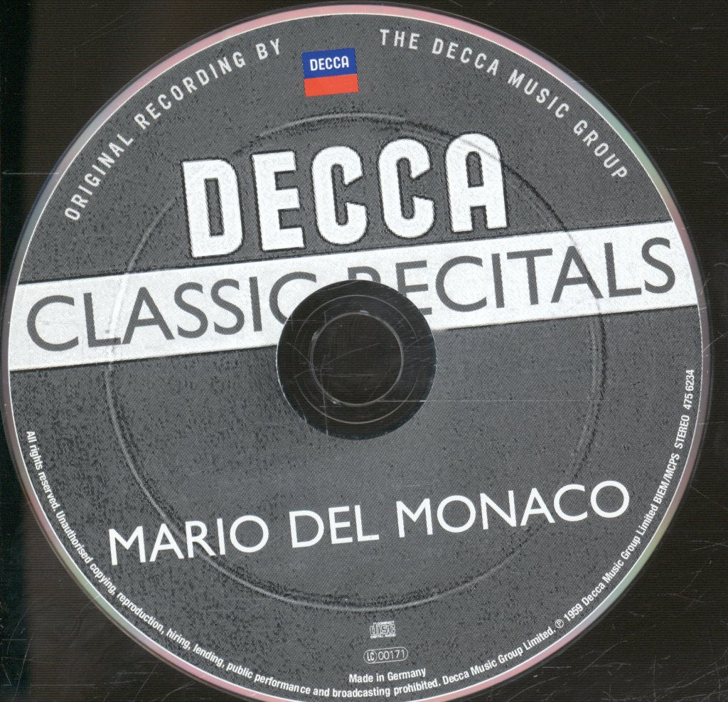 Mario Del Monaco, New Symphony Orchestra Of London - Great Tenor Arias - Cd