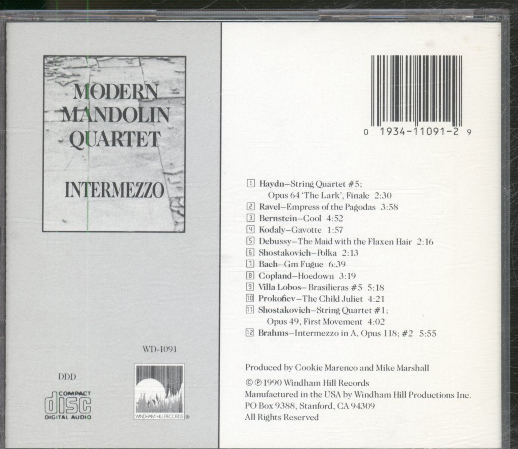 Modern Mandolin Quartet - Intermezzo - Cd