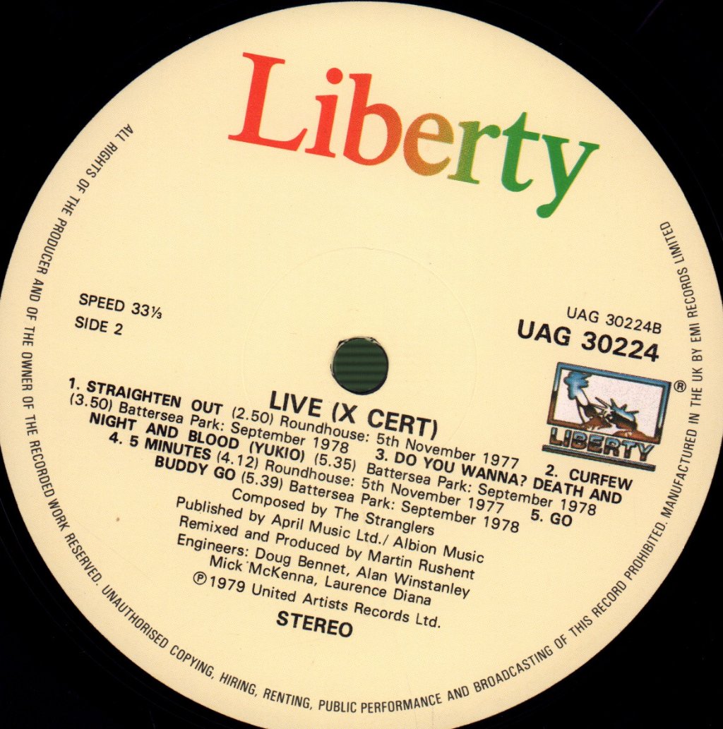 Stranglers - Live (X Cert) - Lp