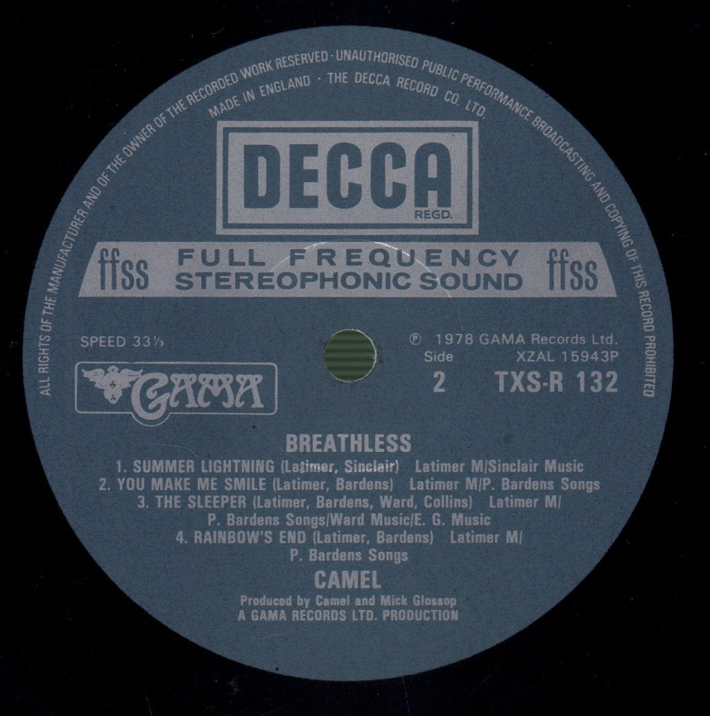 Camel - Breathless - Lp