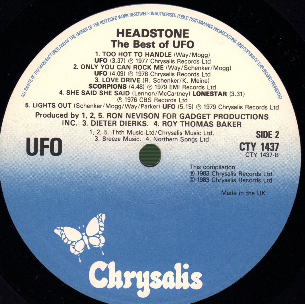 Various Artists - Headstone: The Best Of UFO - Double Lp