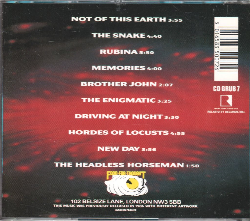 Joe Satriani - Not Of This Earth - Cd