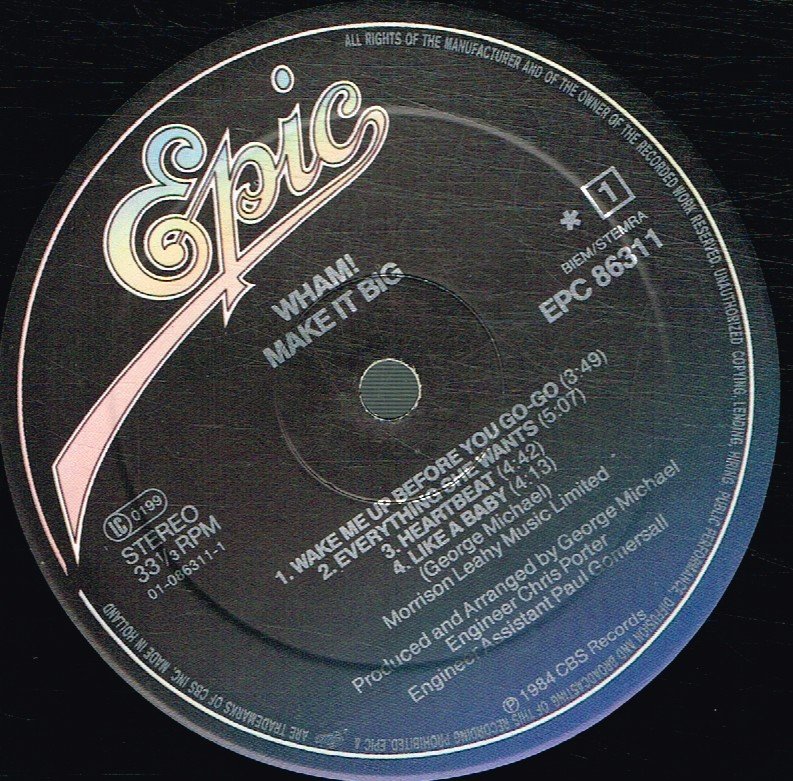 Wham - Make It Big - Lp