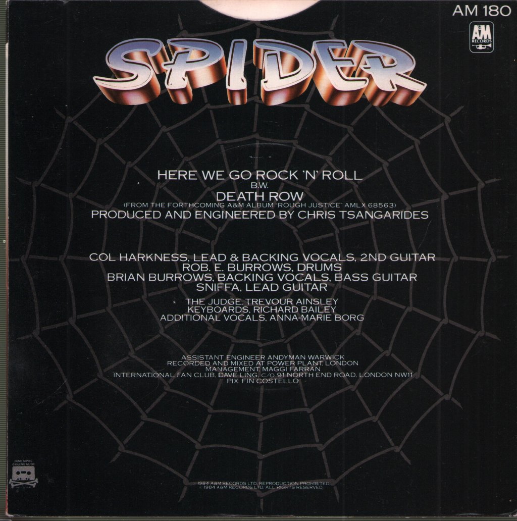 Spider (Rock/Nwobhm Group) - Here We Go Rock N Roll - 7 Inch