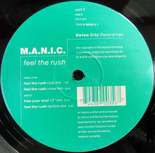M.A.N.I.C. - Feel The Rush - 12 Inch