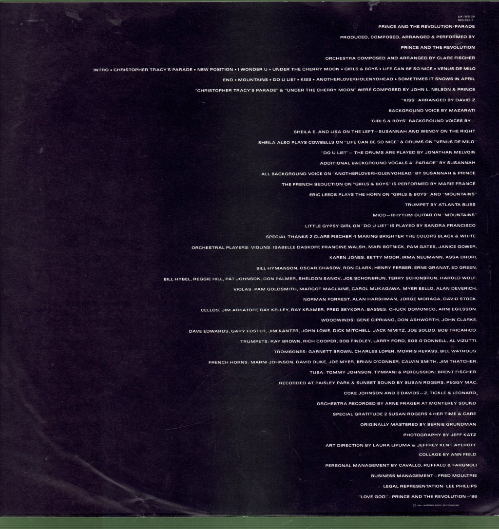 Prince - Parade - Lp