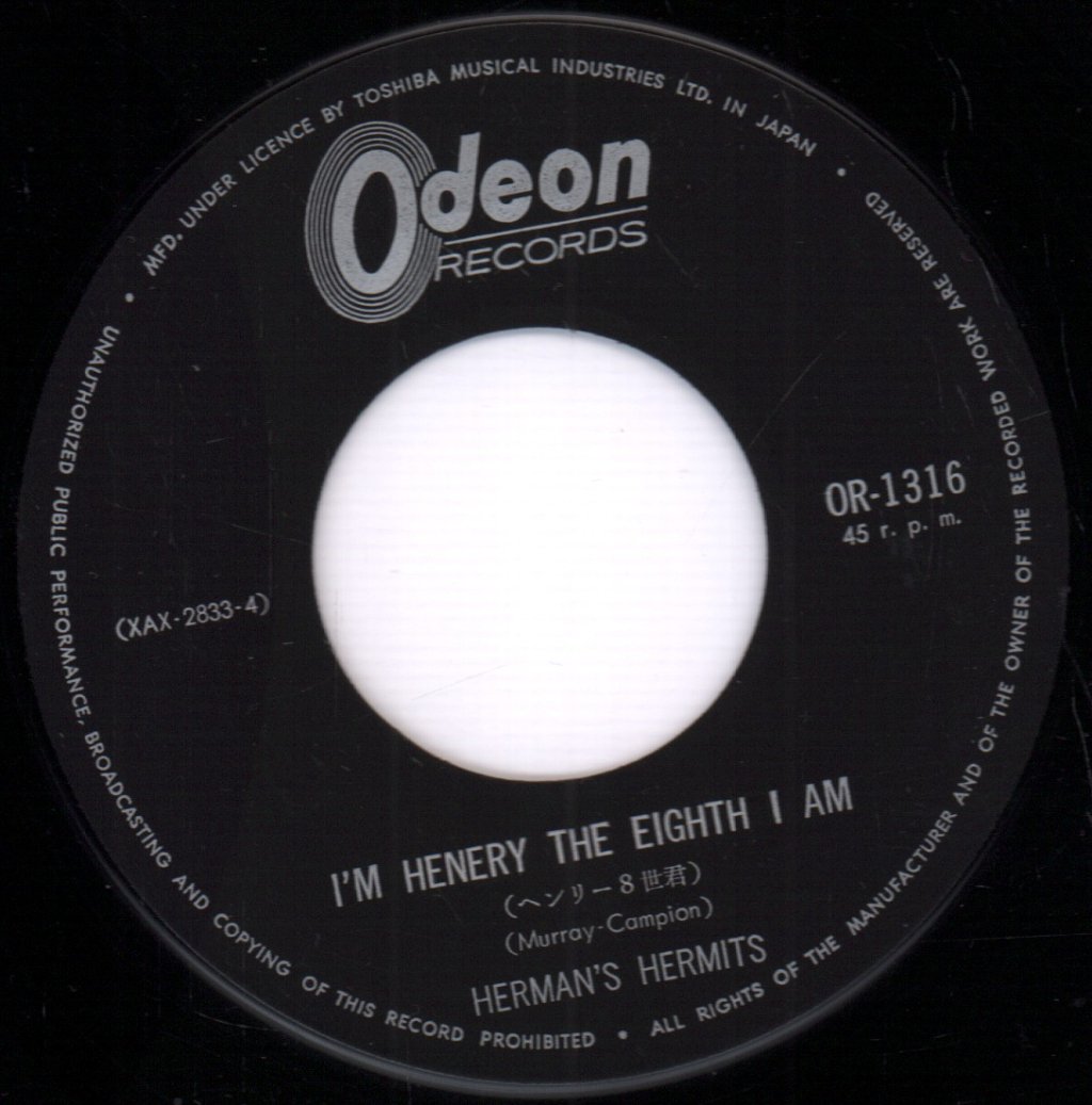 Herman's Hermits - I'm Henry The VIII - 7 Inch