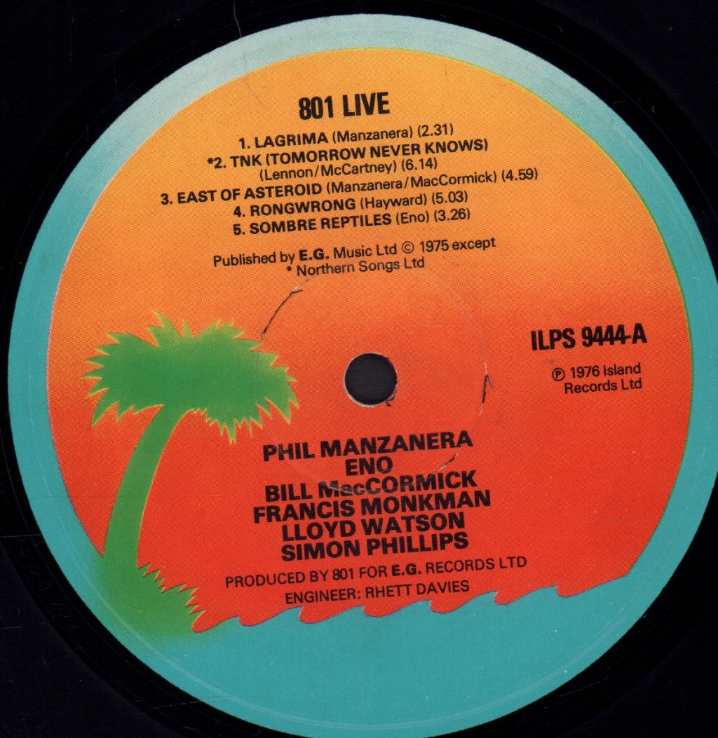 Phil Manzanera - 801 Live - Lp
