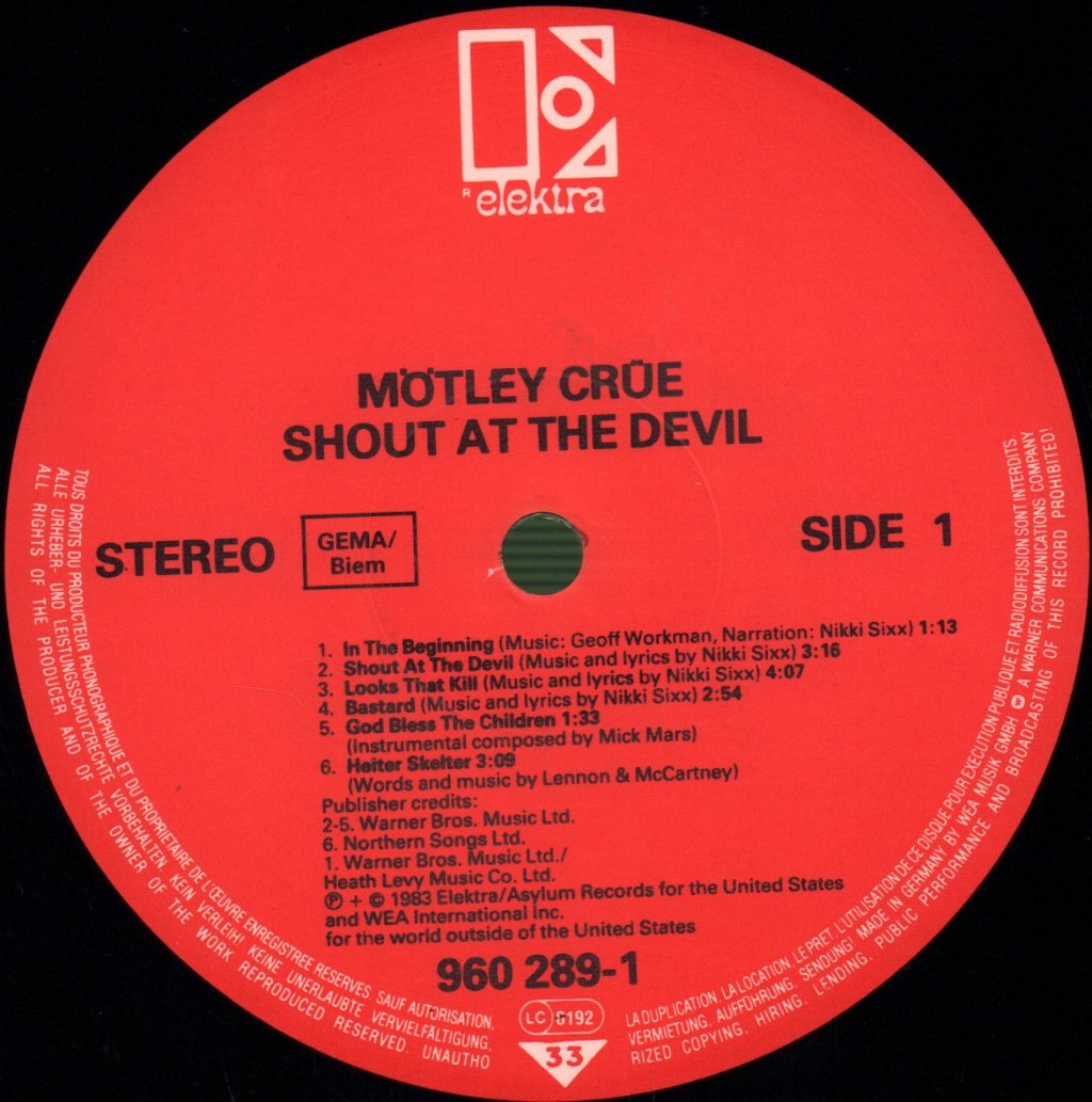 Motley Crue - Shout At The Devil - Lp