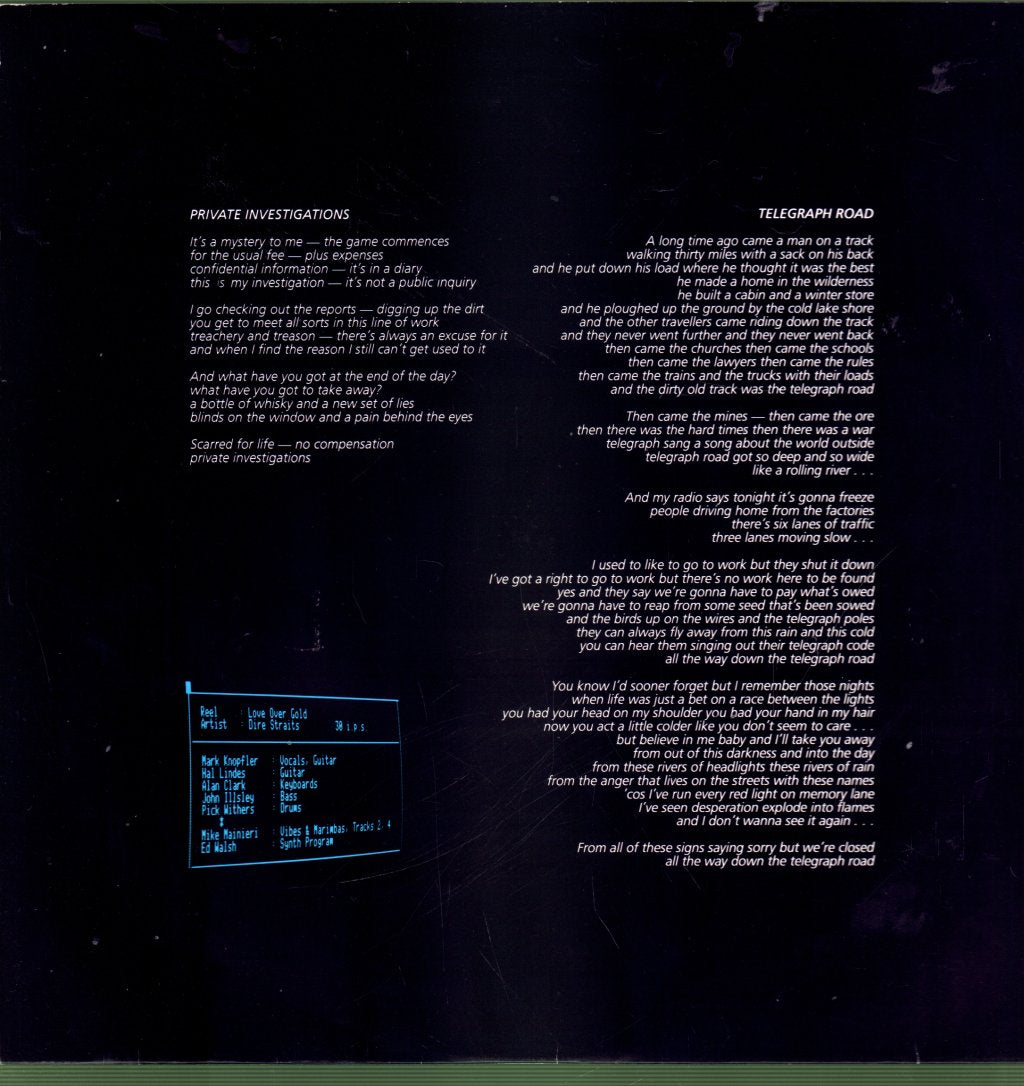 Dire Straits - Love Over Gold - Lp