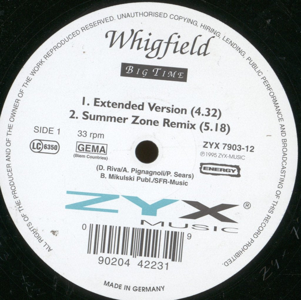 Whigfield - Big Time - 12 Inch