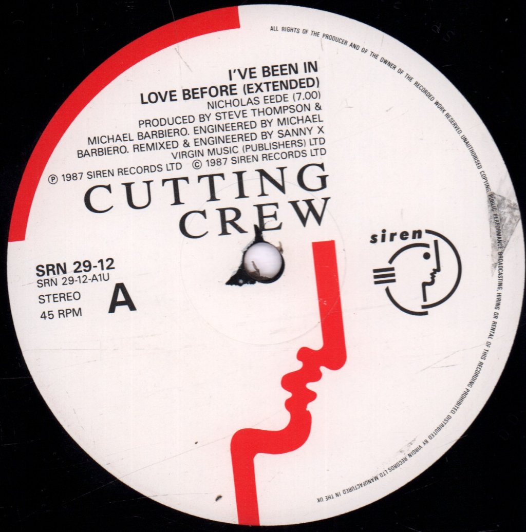 Cutting Crew - I've Been In Love Before - 7 Inch