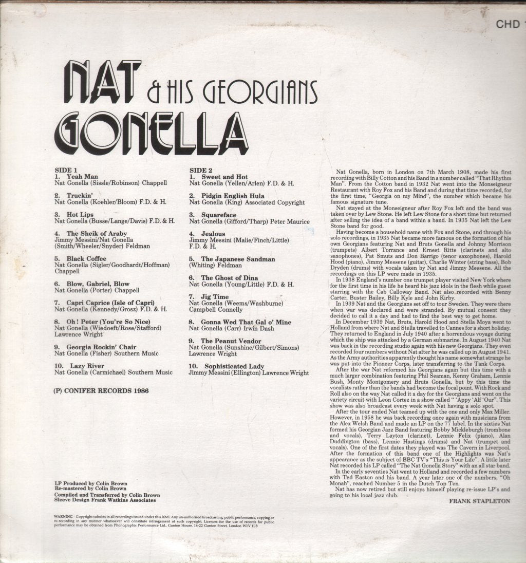 Nat Gonella And His Georgians - Naturally Gonella - Lp
