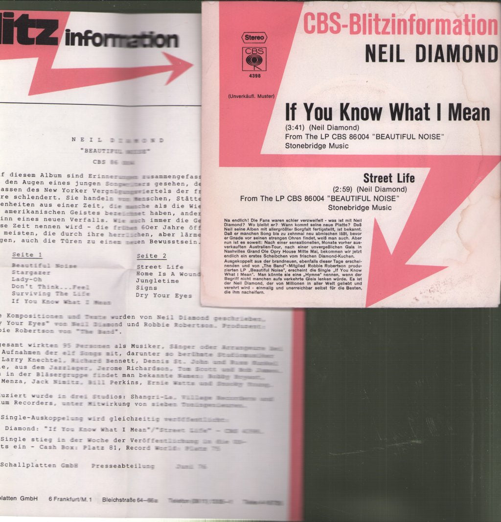 Neil Diamond - If You Know What I Mean - 7 Inch