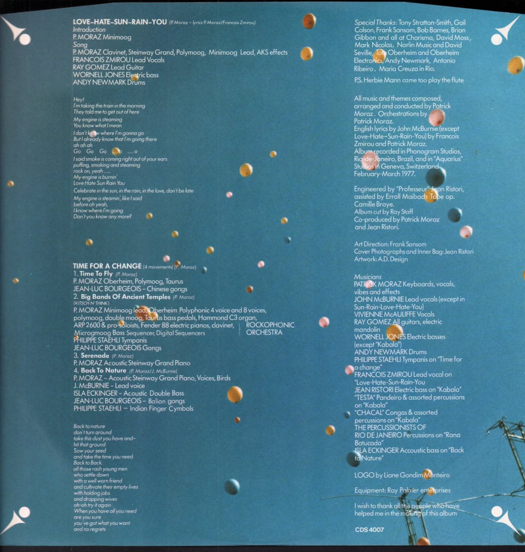 Patrick Moraz - Out In The Sun - Lp