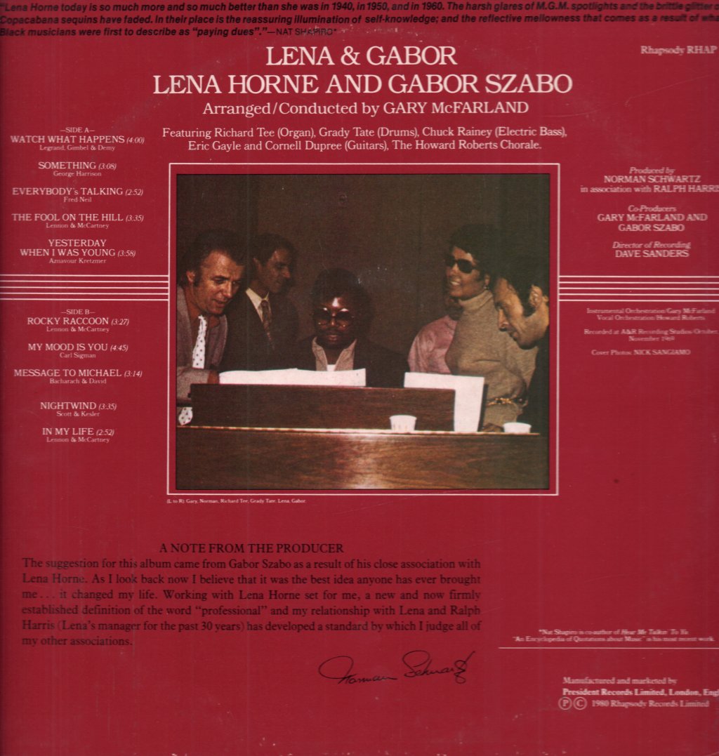 Gabor Szabo - Lena & Gabor - Lp
