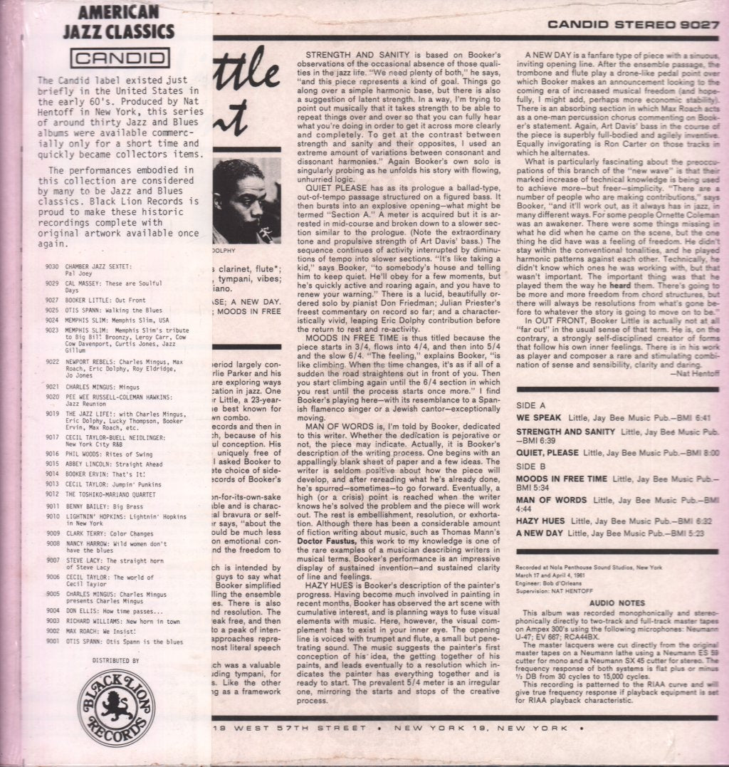 Booker Little - Out Front - Lp