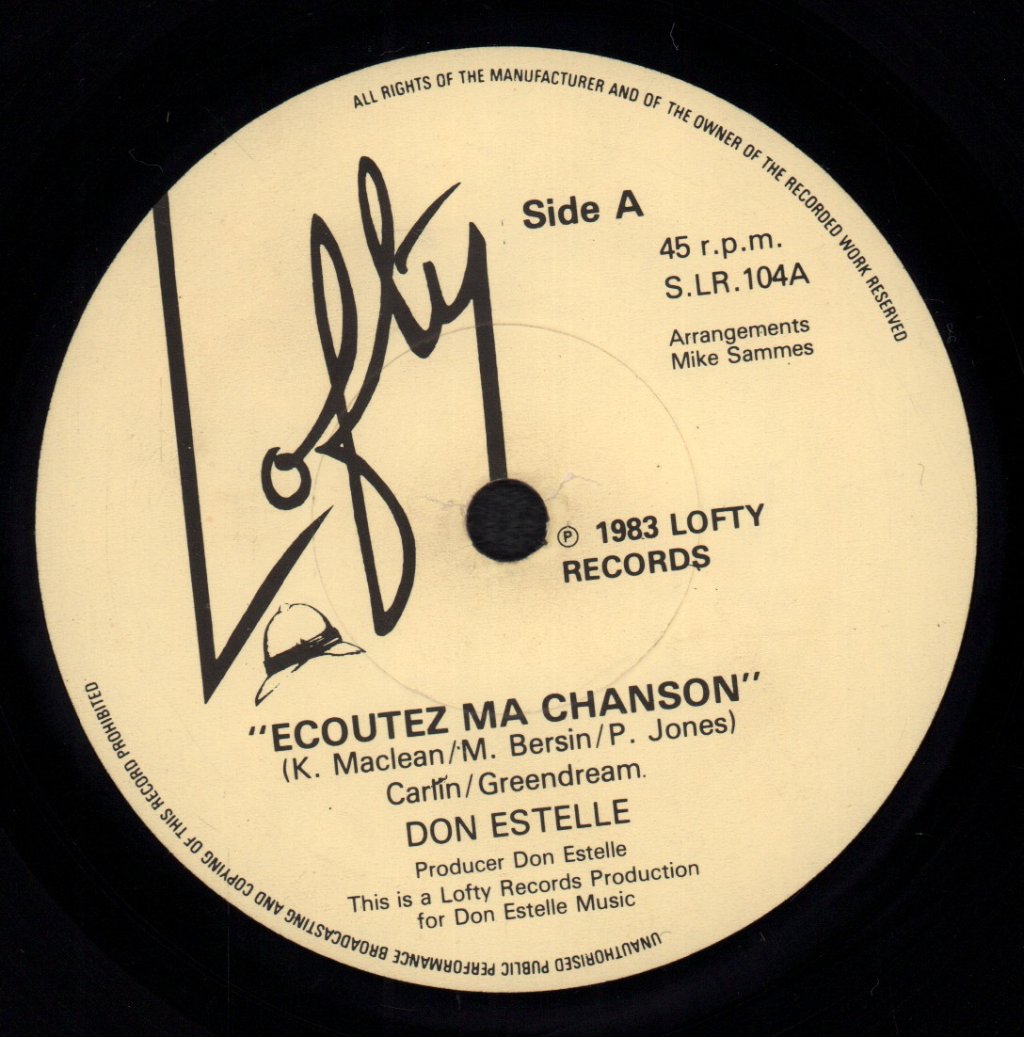 Don Estelle - Ecoutez Ma Chanson - 7 Inch