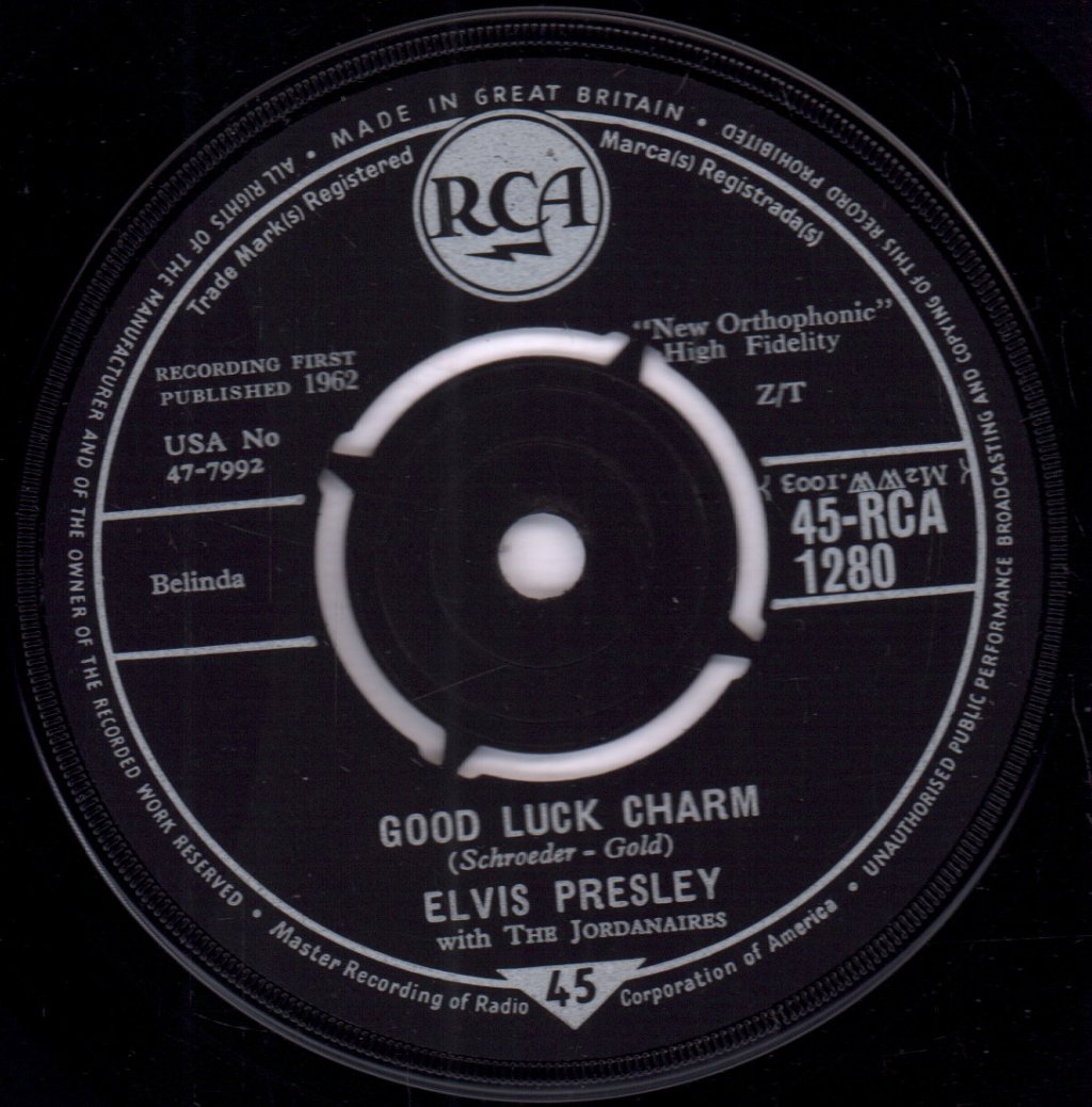Elvis Presley - Good Luck Charm - 7 Inch
