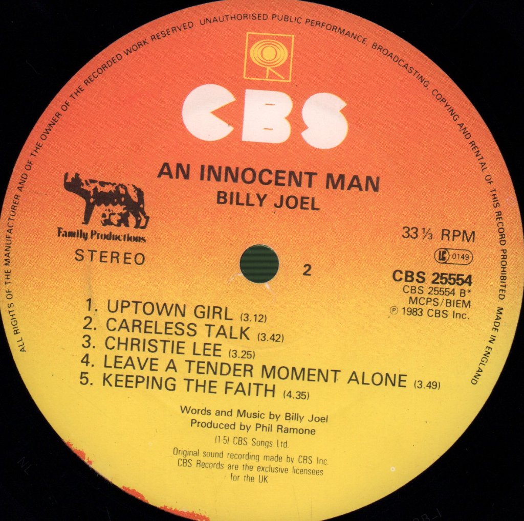 Billy Joel - An Innocent Man - Lp