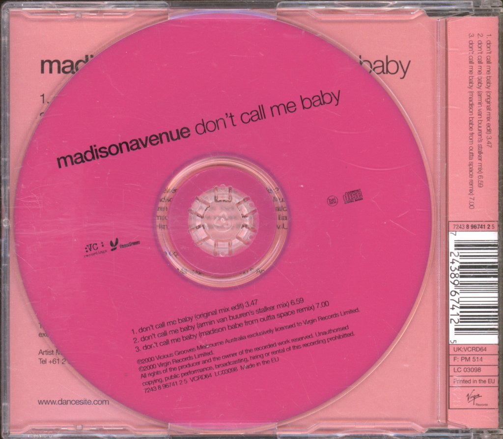 Madison Avenue - Don't Call Me Baby - Cd